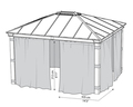 Gardinset t/paviljong Dallas 422 x 422 cm Canopia by Palram